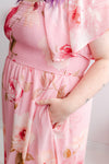 Floral Chiffon Dress | Pink