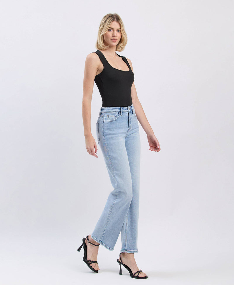 The Abby High Rise Slim Wide Leg Jeans