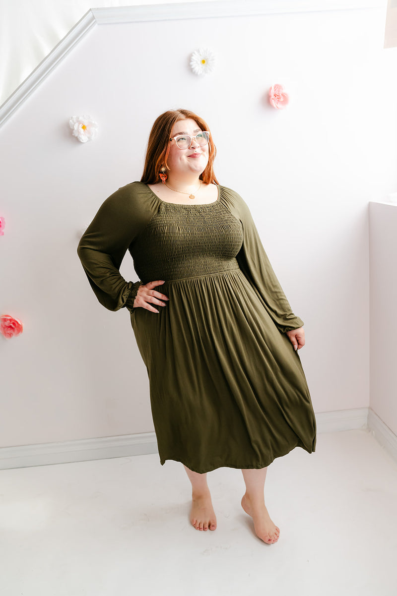 The Curvy Kelsey Dress | Olive