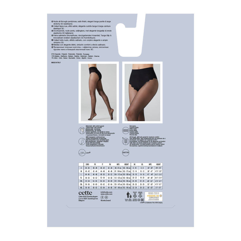 Sheer tights 20 Den Transparent Pantyhose | Black