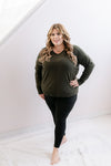 Curvy Knit Pull Over Sweater | Dk Olive - MNR Beauty Boutique