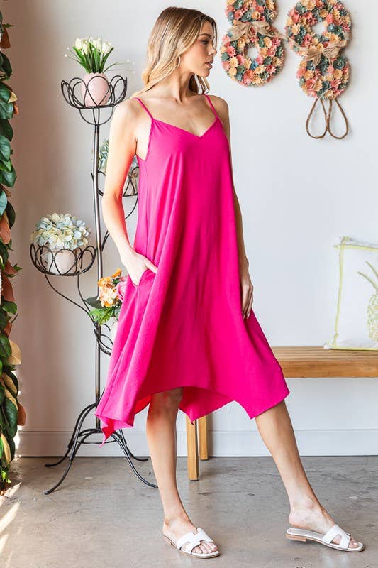 Curvy Solid Midi Dress | Dk Sage