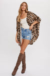 Cheetah Dolman Cardigan | Brown