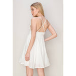 Cotton Cami Mini Dress | White