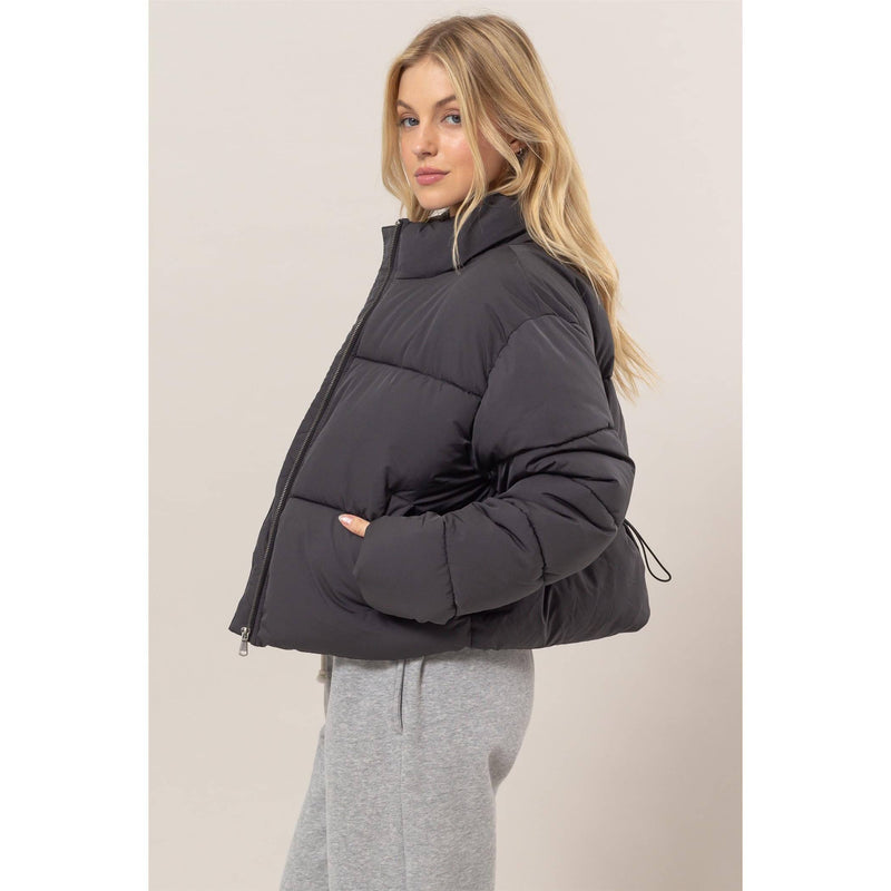 Quilted Puffer Jacket | Black