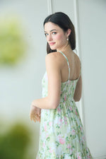 Floral Tiered Ruffle Midi Dress | Mint