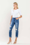 The Skeeter High Rise Distressed Boyfriend Jean