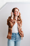 The Clara Plaid Shacket | Rust