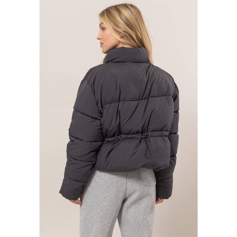 Quilted Puffer Jacket | Black