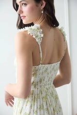 Floral Wrap Ruffle Detail Sleeveless Maxi Dress | Ivory