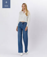 The Curvy Lauren Super High Rise Tummy Control Wide Leg Jean