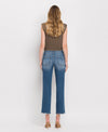 The Wayne High Rise Crop Straight Jeans