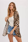 Cheetah Dolman Cardigan | Brown