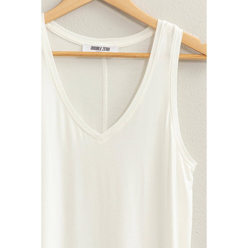 V-Neck Tank Top | White