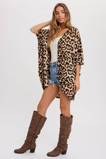 Cheetah Dolman Cardigan | Brown