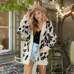 Button Up Cheetah Cardigan | Oatmeal