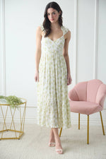 Floral Wrap Ruffle Detail Sleeveless Maxi Dress | Ivory