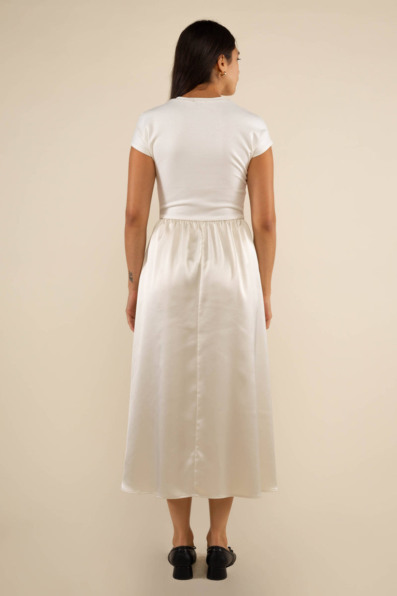 Fanny Contrast Midi Dress | Black