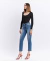 The Tori High Rise Cuffed Crop Slim Straight Jean