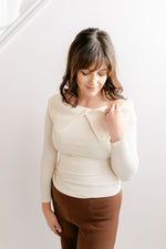 Off The Shoulder Long Sleeve | Cream - MNR Beauty Boutique