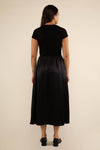 Fanny Contrast Midi Dress | Black