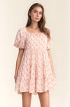 Curvy Floral Ditsy Print Mini Dress