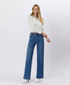 The Lauren Super High Rise Tummy Control Wide Leg Jean