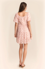 Curvy Floral Ditsy Print Mini Dress