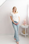 The Abby High Rise Slim Wide Leg Jeans