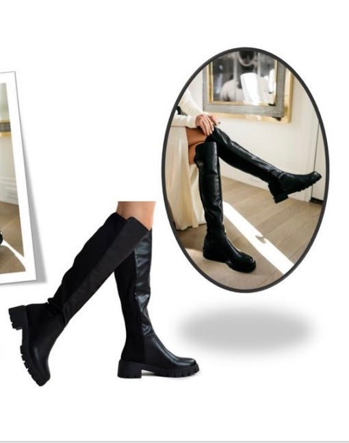 Classic Over Knee Boot | Black - MNR Beauty Boutique