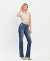 The Erika High Rise Raw Hem Bootcut Jean