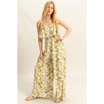 Floral Print Spaghetti Strap Jumpsuit | Matcha
