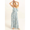 Floral Print Spaghetti Strap Jumpsuit | Blue