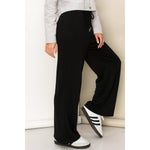 Drawstring Straight Jogger Pants | Black