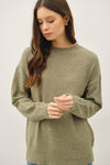 Wool Blend Ultra Soft Crewneck Sweater | Sage