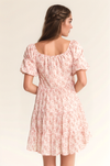 Curvy Floral Ditsy Print Mini Dress