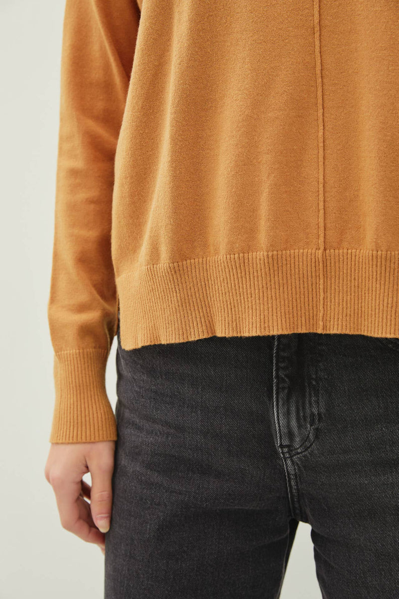 Center Front Seam Sweater | Golden Rod