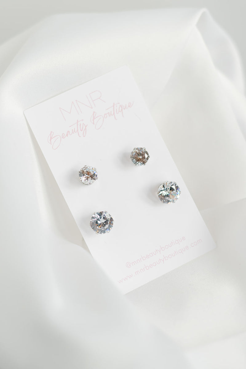 MNR Double Crystal Earrings