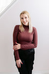 Turtleneck Knit Top | Merlot - MNR Beauty Boutique