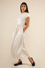 Fanny Contrast Midi Dress | Black