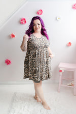 Curvy Everyday Cheetah Babydoll Dress