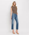 The Wayne High Rise Crop Straight Jeans