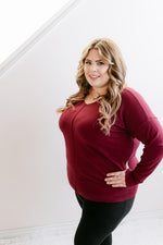 Curvy Knit Pull Over Sweater | Dk Burgundy - MNR Beauty Boutique