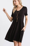 The Amanda Tee Shirt Dress | Black