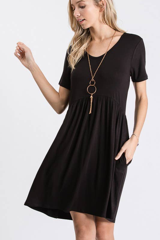 The Amanda Tee Shirt Dress | Black