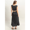 Sleeveless Top And Maxi Skirt Set | Black