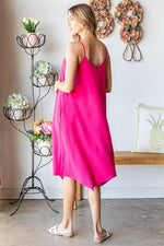 Curvy Solid Midi Dress | Dk Sage