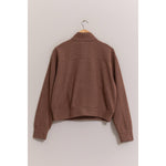 Half Zip Sweatshirt With Front Pockets | Chestnut