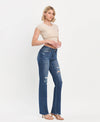 The Erika High Rise Raw Hem Bootcut Jean