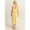 Shirring Neckline Sleeveless Dress | Yellow